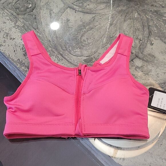 shekini Women Sports Bra Medium Impact Support Zipper Front Closure removable - Picture 7 of 8